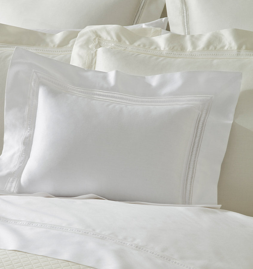 King Flat Sheet 114X114 - Diamante Collection - By Sferra