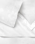 SFERRA Giza 45 Jacquard white sham, pillowcase & flat sheet