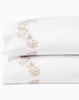 Isabella ivory/sand pillowcase pair stacked.