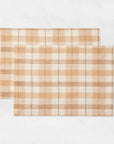 Masseria placemats in almond/oyster stacked