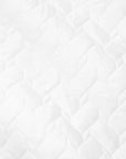 Palatino white quilt and sham close up