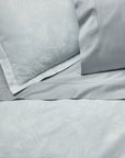 Rifelesso lunar duvet cover & sham paied with Giotto slate pillowcase and flat sheet