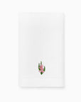 Fiorenza August Gladiolus flower guest towel folded