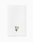 Fiorenza December Narcissys flower guest towel folded