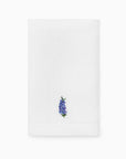 Fiorenza February July Larkspur guest towel folded