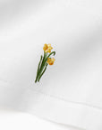 Fiorenza March Daffodil flower guest towel close up texture