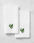 Fiorenza May Lily of the Valley flower guest towel set of two