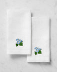 Fiorenza September morning glory flower guest towel set of two