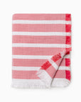 Merlata coral beach blanket folded