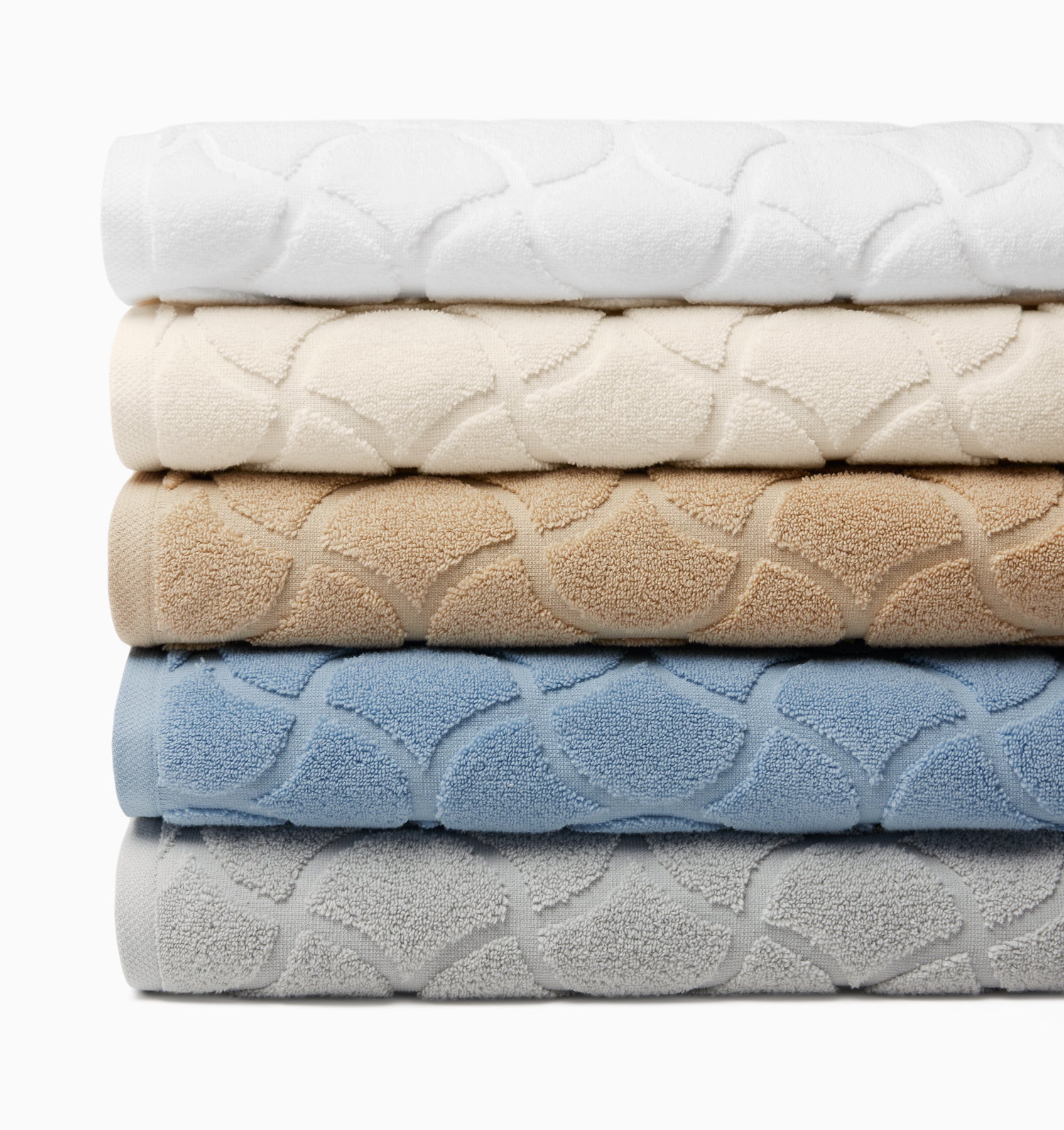 Oasi Collection - Luxury Cotton Scalloped Textured Bath Linen | SFERRA
