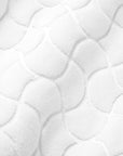 Close-up of textured white oasi tub mat fabric