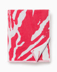 Sampieri coral beach towel folded
