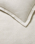 Aurelia white/sand coverlet and sham