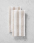 Stramare dinner napkins white/natural stacked.