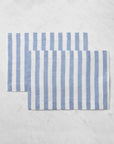 Stramare white/ocean placemats stacked