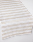 Stramare table runner in white/natural