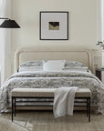 Viaterra white/black bed straight on