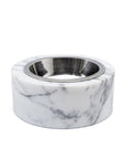 Fiammetta V Italian Marble Pet Bowl with Stainless Steel Insert