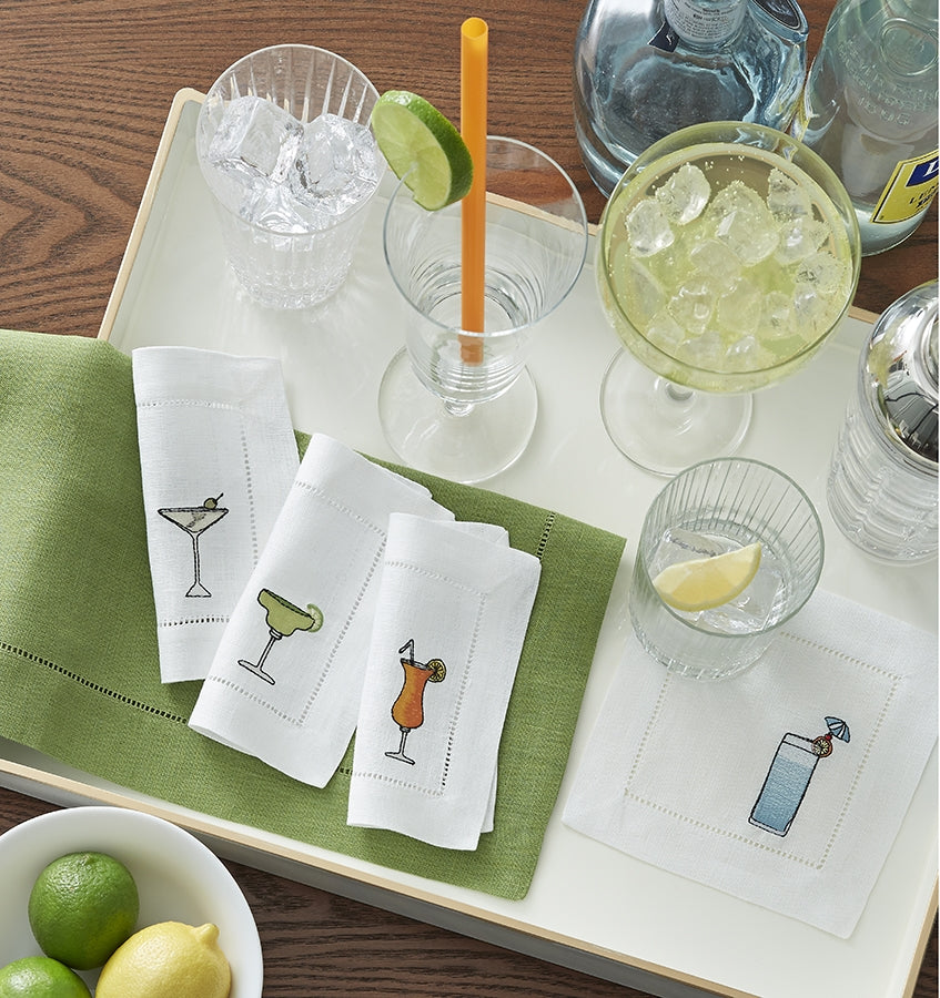 succulent cocktail napkins Sferra Bevande Cocktail Napkins (Set of 4)