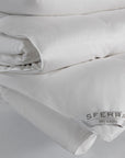 SFERRA Buxton duvet and pillow collection of 600+ European goose down.