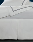 A luxury tailored SFERRA Grande Hotel bed skirt in Italian cotton percale.