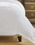 The SFERRA Griante Duvet Cover features elevated ornamental detailing on long staple cotton percale.