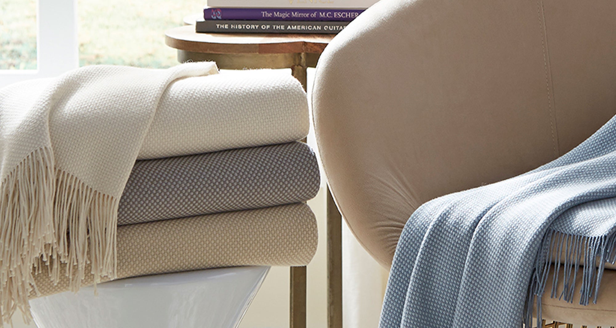 Luxury Basketweave Throw Blankets