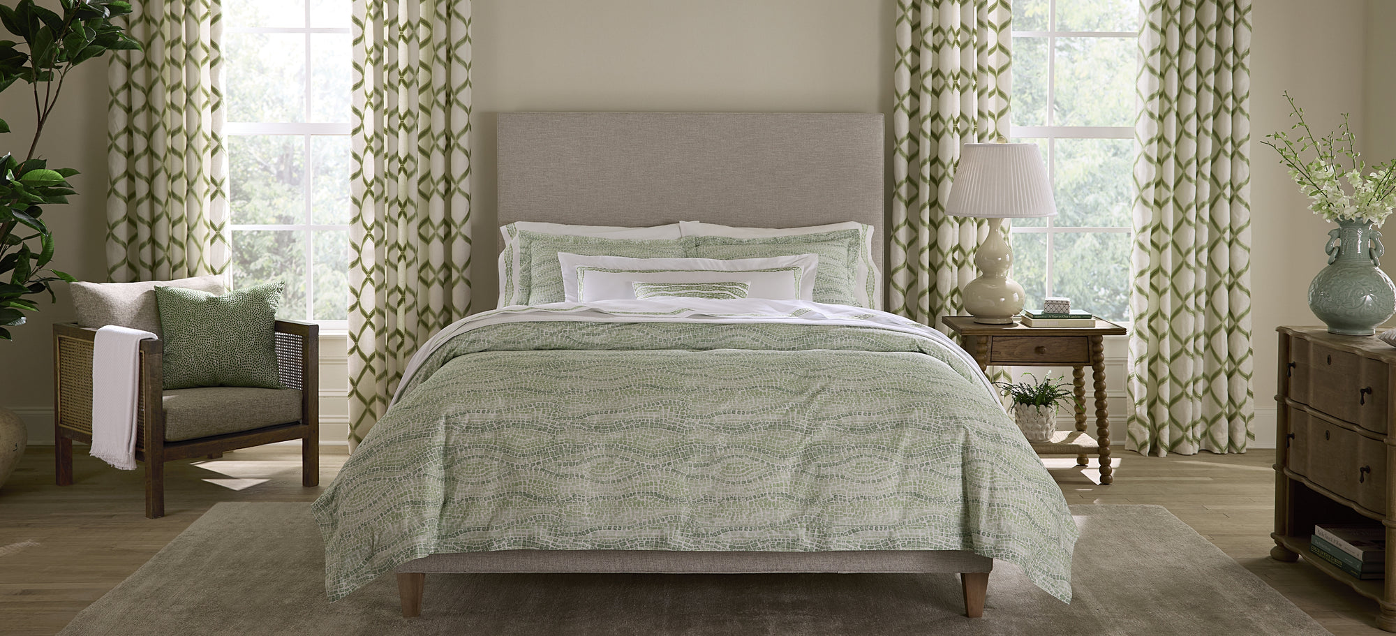 SFERRA x Scalamandré Cobblestones Bedding Collection