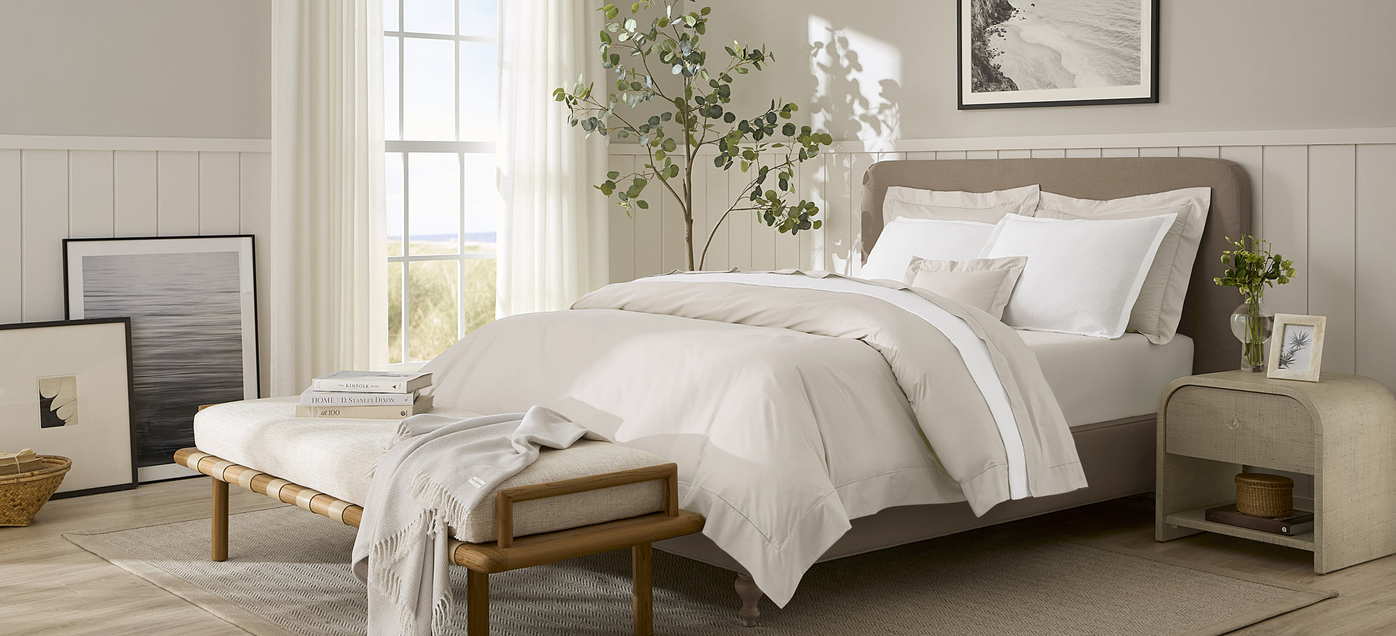 Celeste Bedding in bone & white
