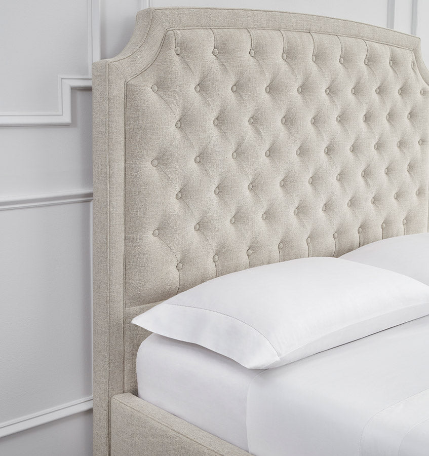 Ashville Upholstered Bed with Footboard | SFERRA