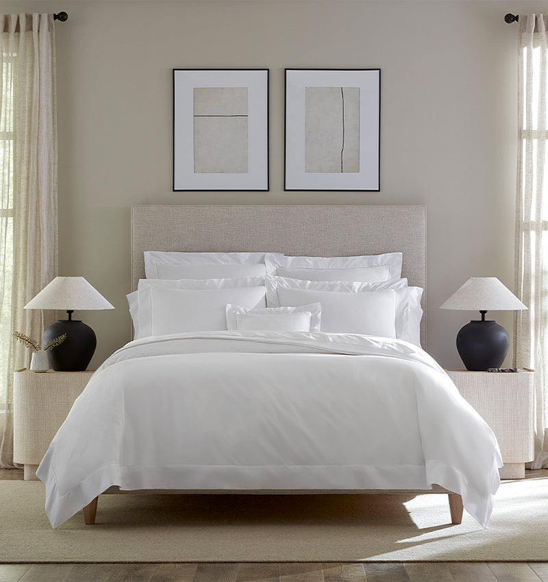 Queen Duvet Cvr 88X92 - Giza Stripe Collection - By Sferra