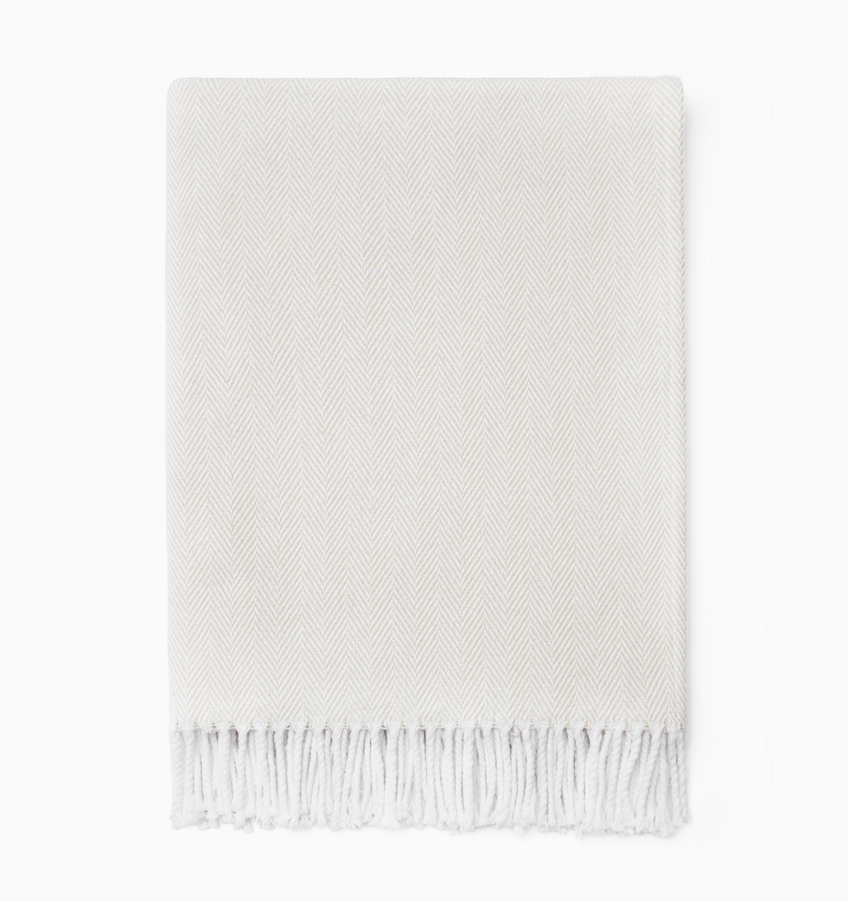 Celine Throw - Herringbone Cotton Throw Blanket | SFERRA