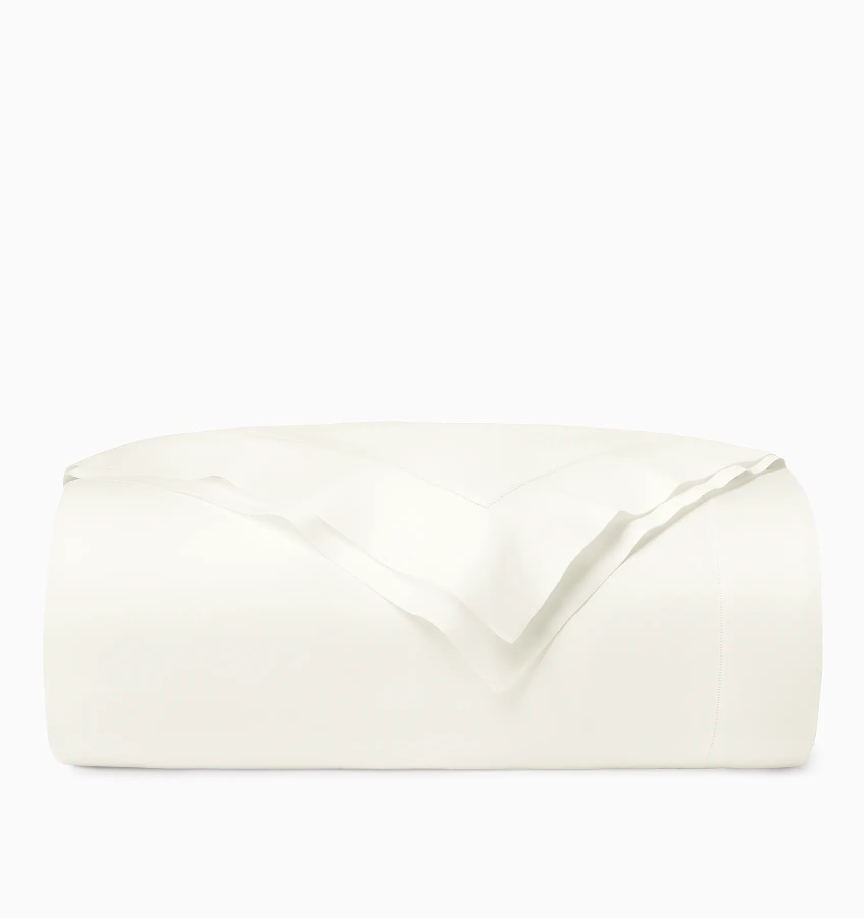 Ariel oyster duvet cover folded