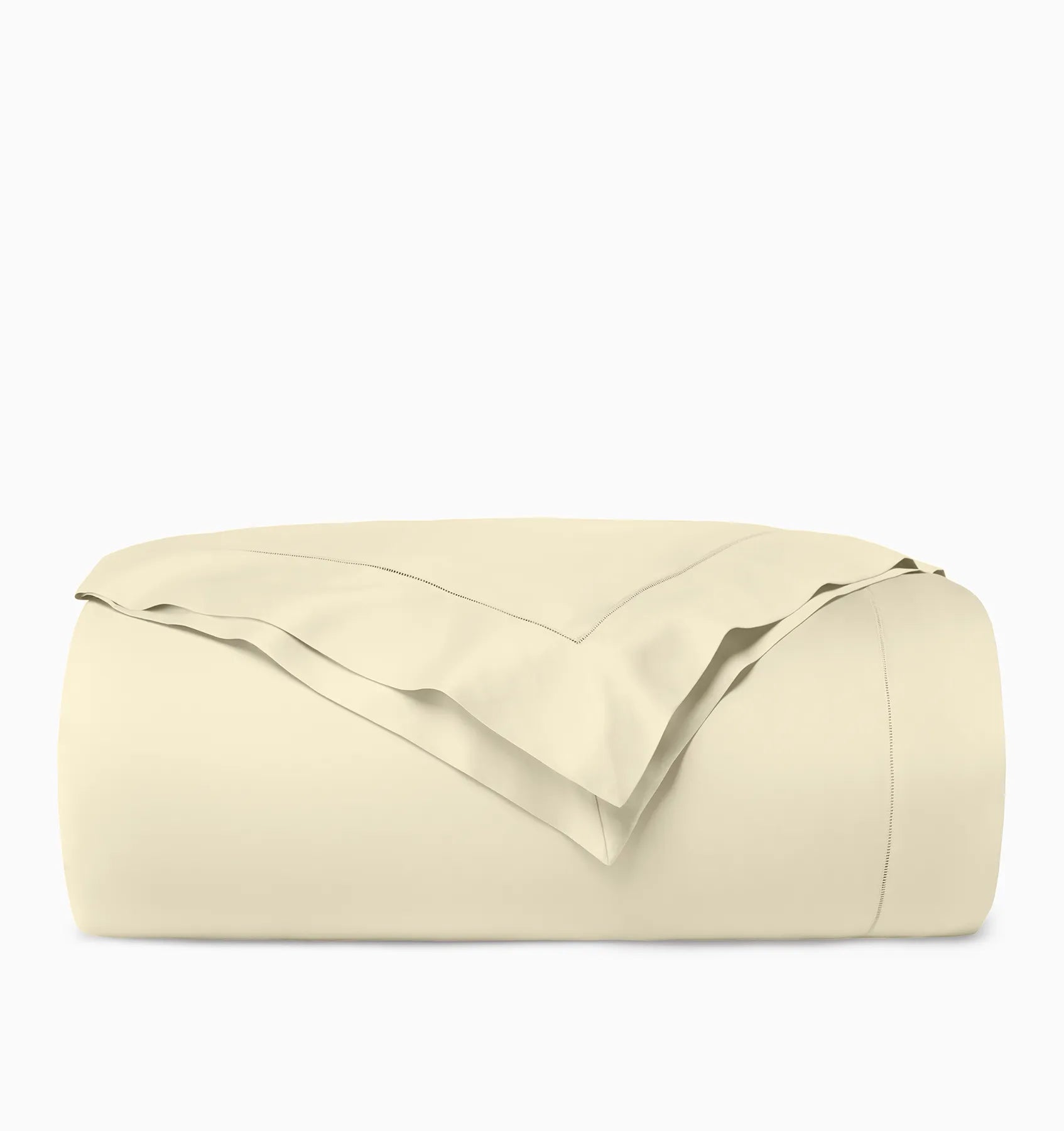 Ariel parchment duvet cover folded