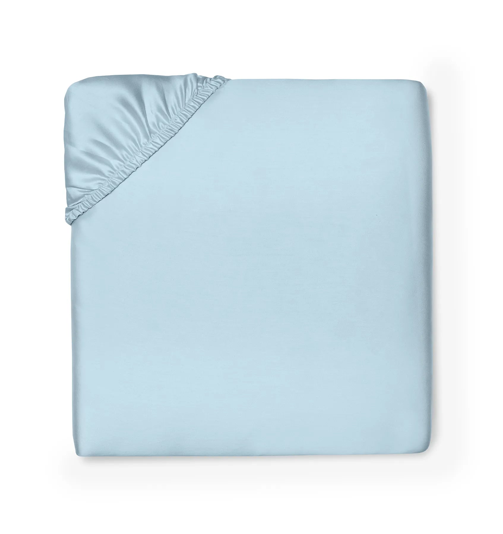 Ariel artic blue fitted sheet folded