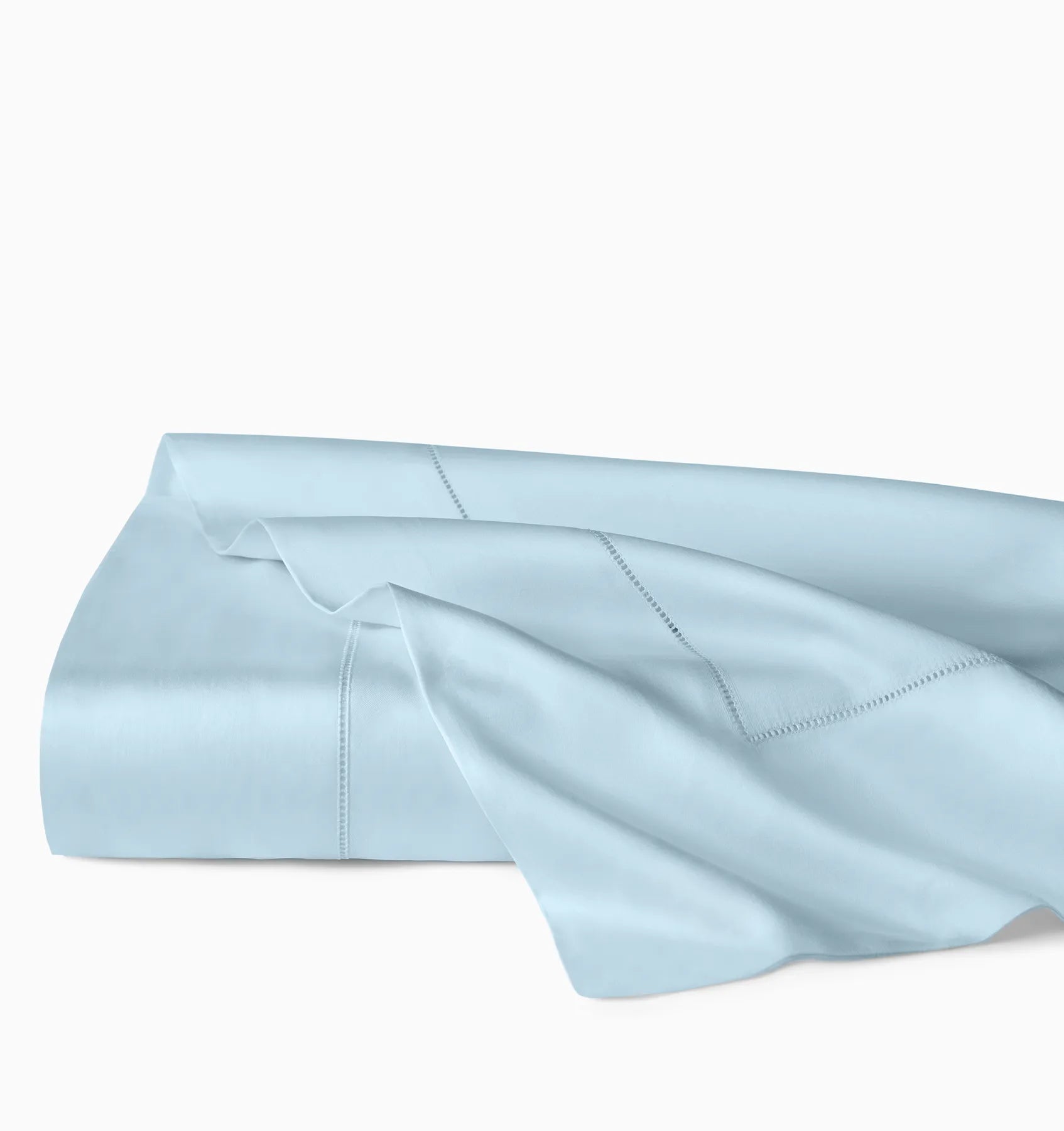 Arctic blue Ariel flat sheet folded