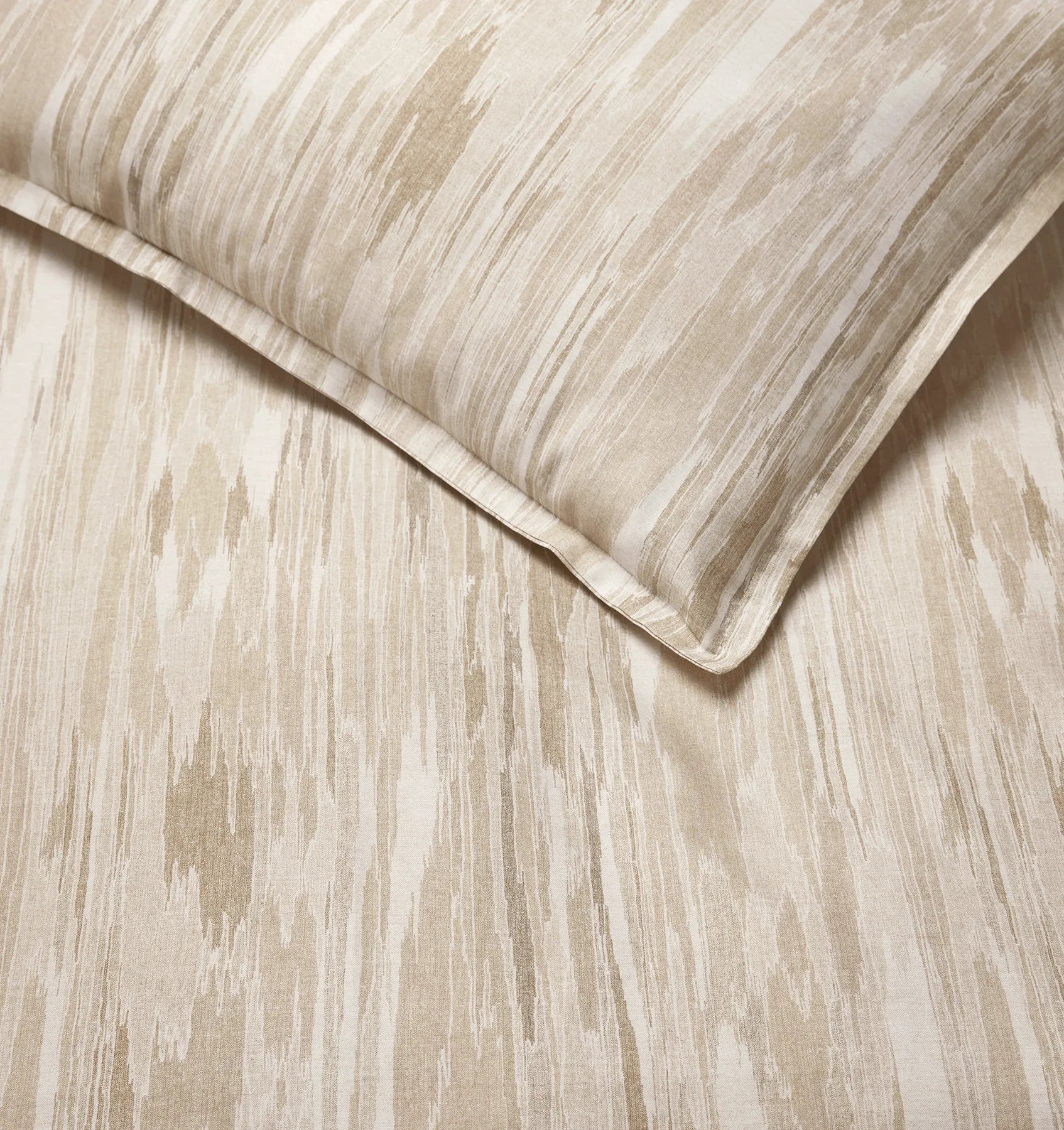 Brina sand duvet cover and sham 