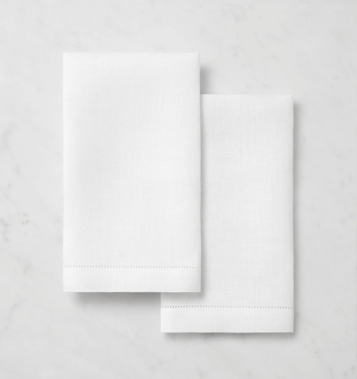 White/white filo guest towels pair