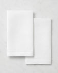 White/white filo guest towels pair