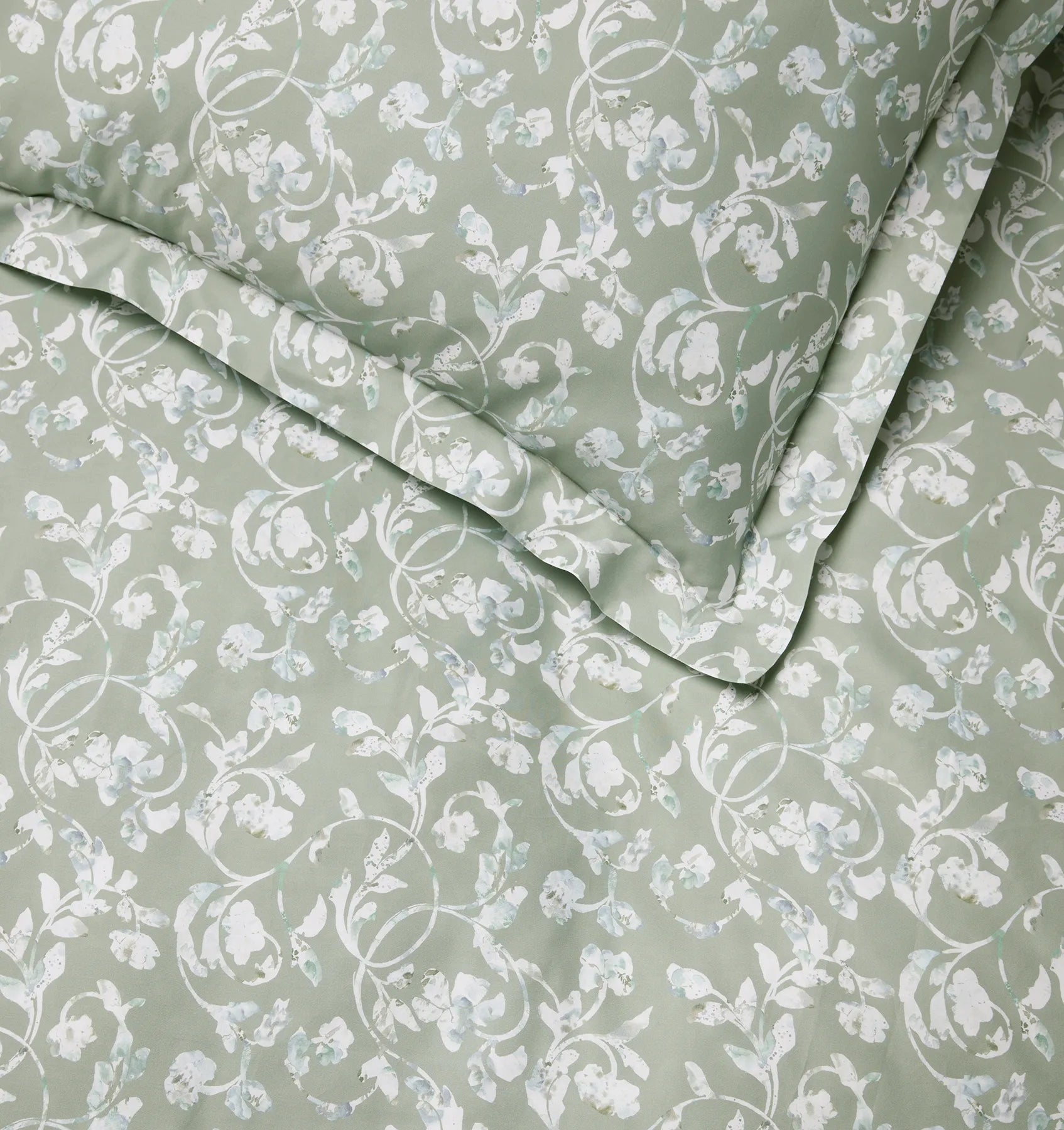 Fronda duvet cover ans sham in sage