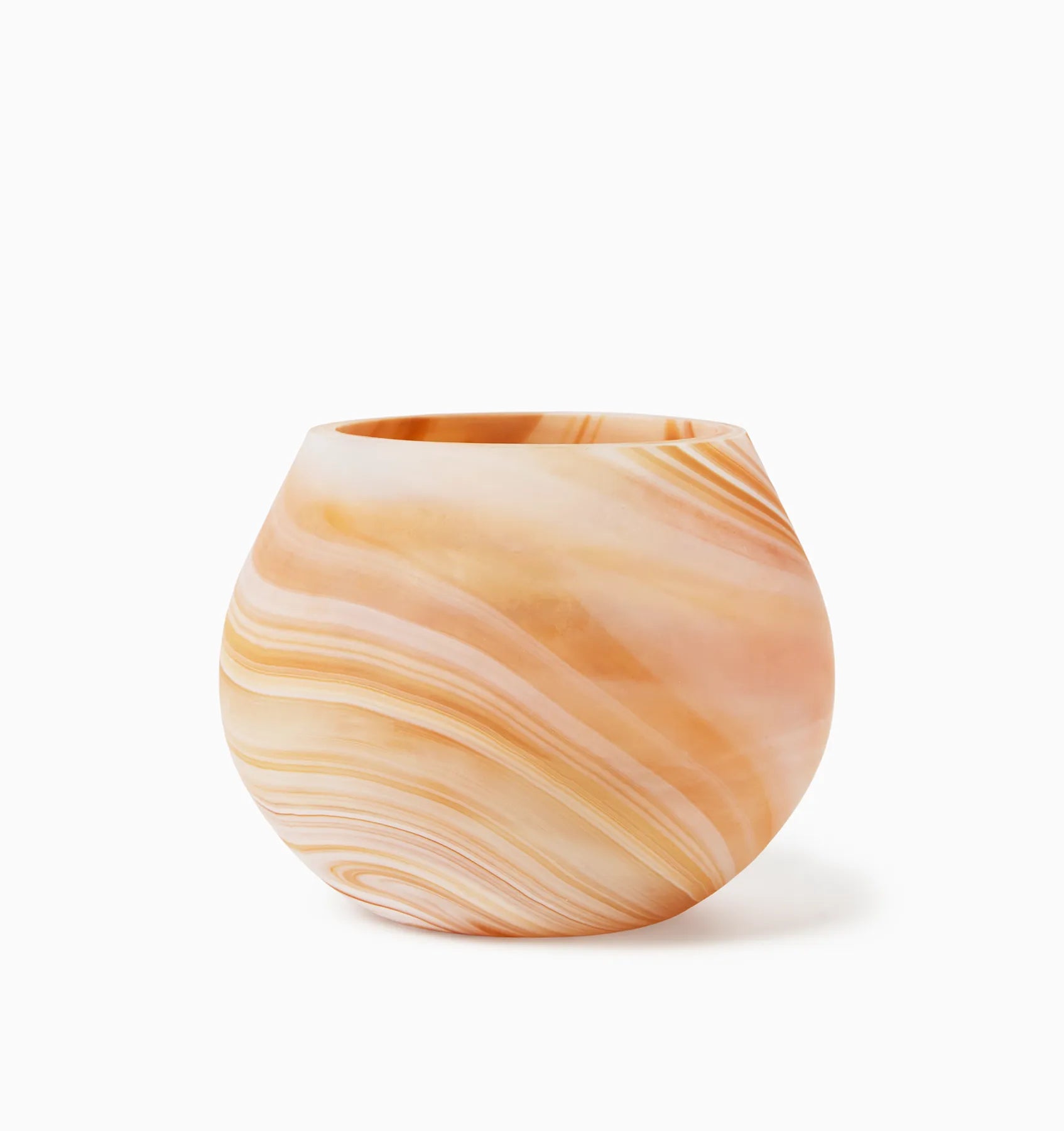 Giove almond glass blown votive holders 