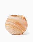 Giove almond glass blown votive holders 