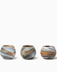 Giove bark glass blown votive holders 