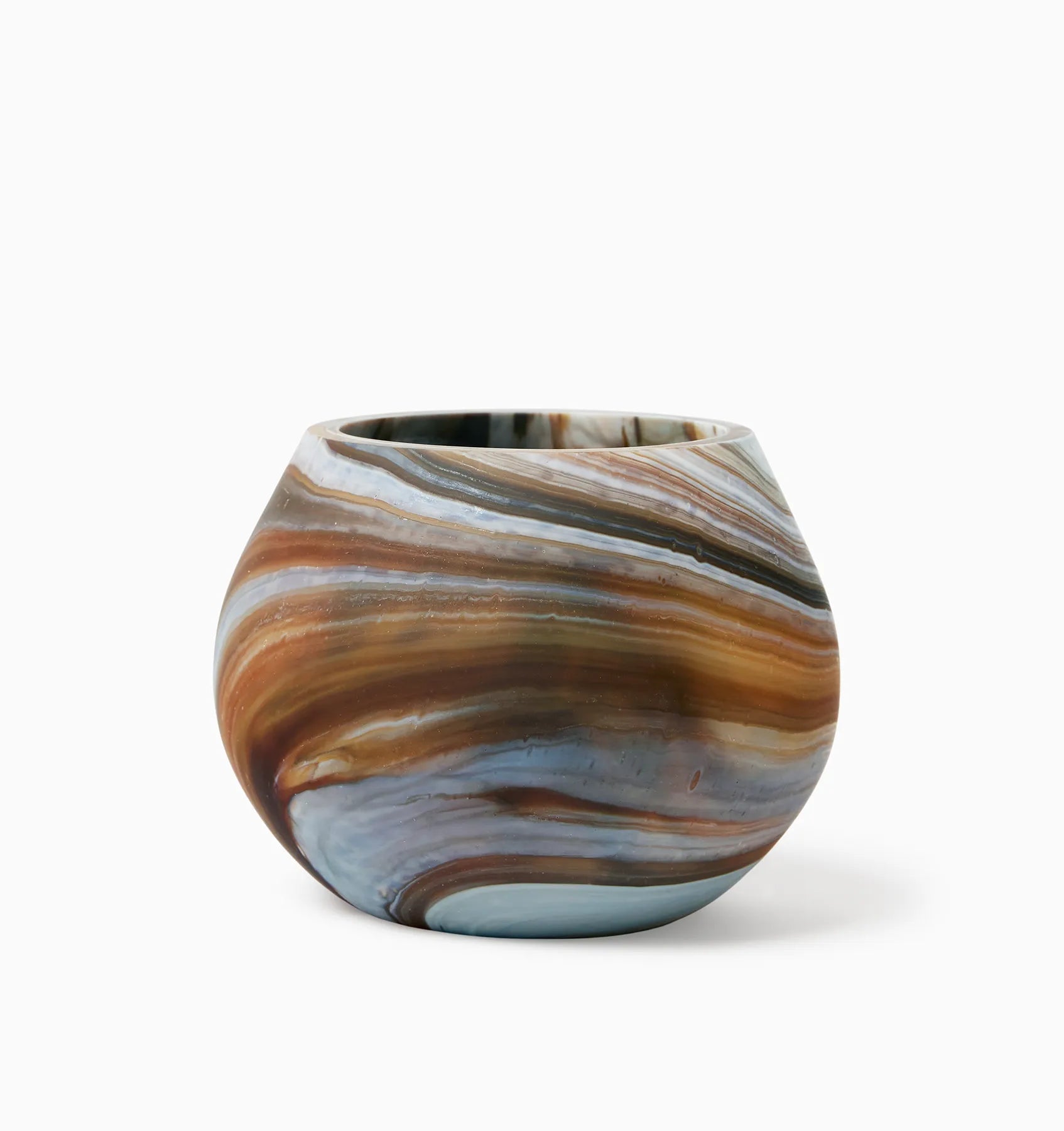 Giove bark glass blown votive holder