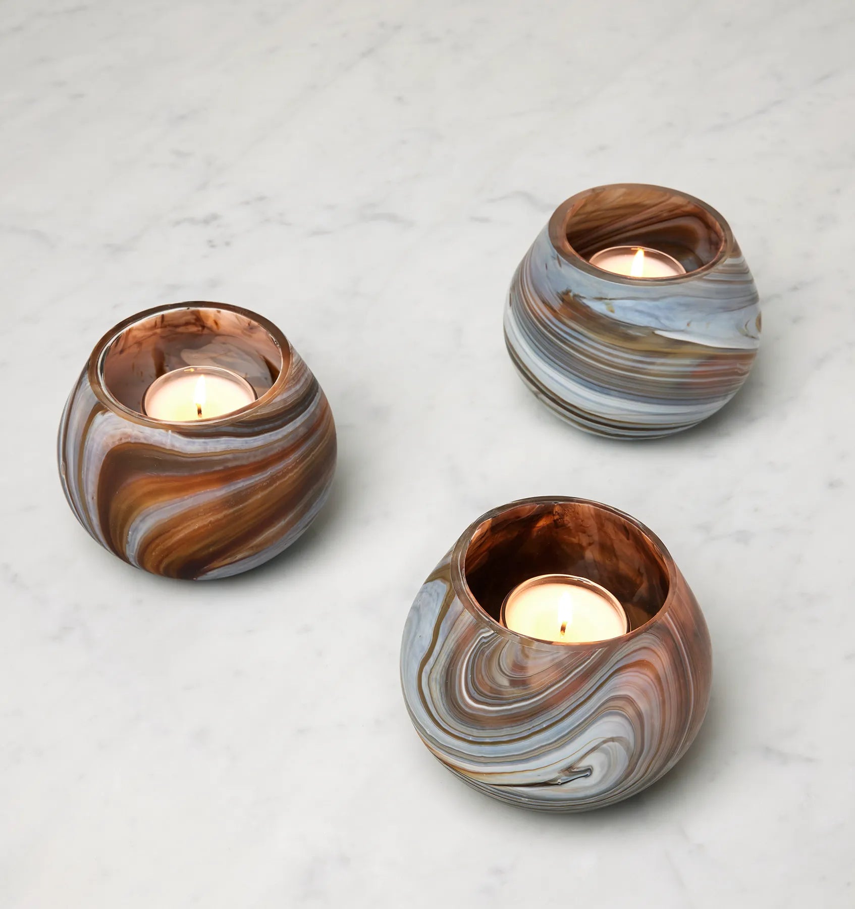Bark lite votive holders