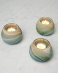 Clover votive holders lit