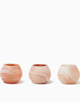 Giove paprika glass blown votive holders 