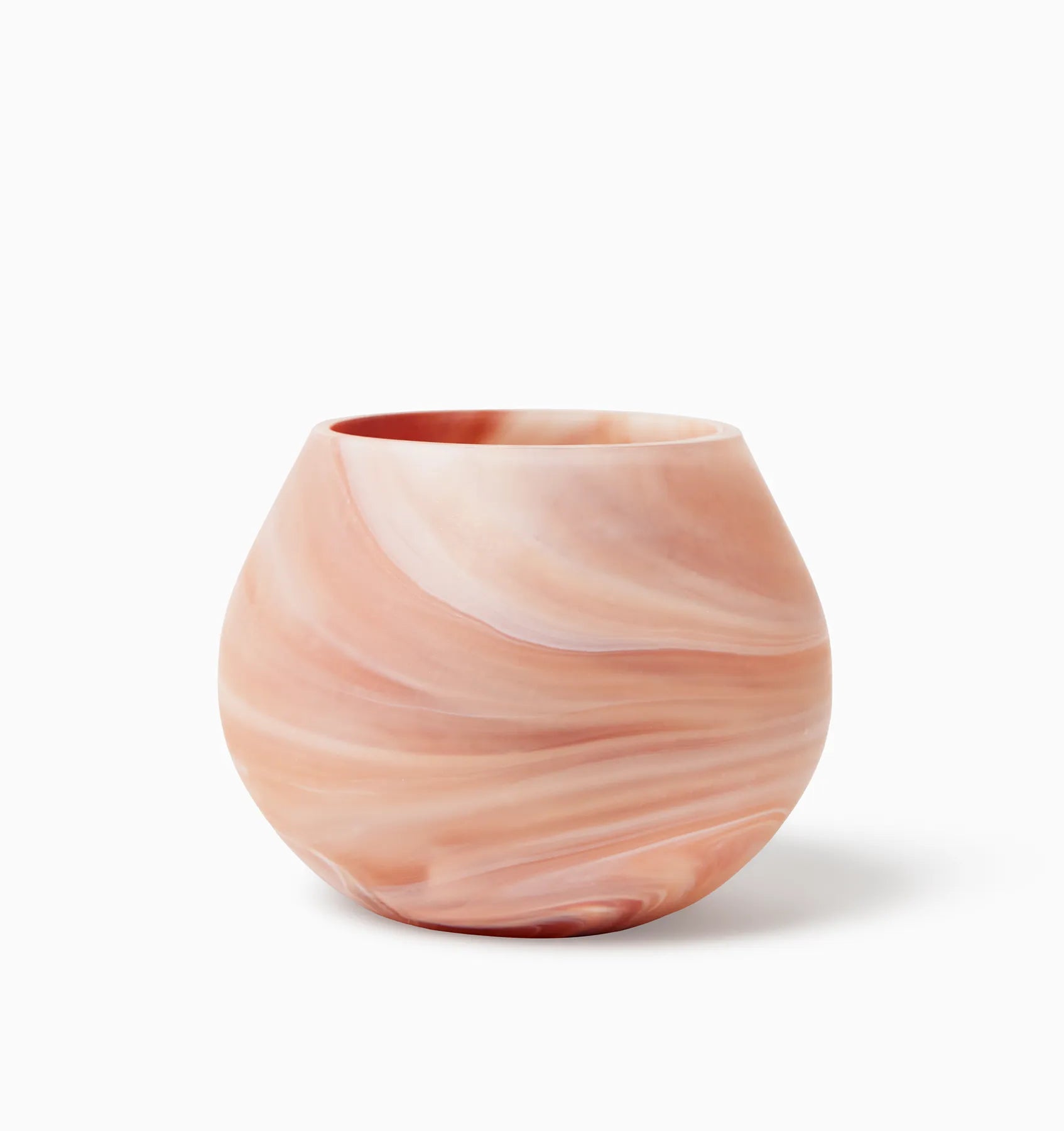 Giove paprika glass blown votive holder