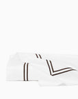 Grande Hotel white/mocha flat sheet