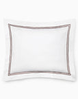Grande hotel standard sham in white/mocha
